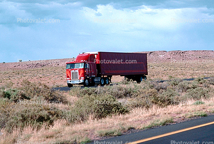 Kenworth Cabover, Semi-trailer truck, Semi, Interstate Highway I-40