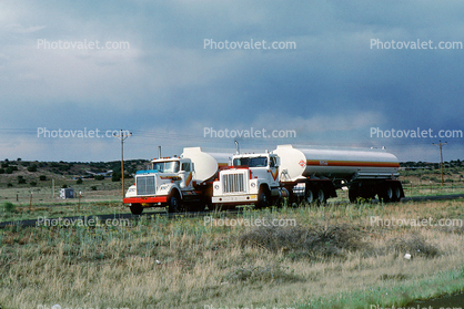 Gas Tanker Trucks, Interstate Highway I-40, White Motor Company, International Trucks