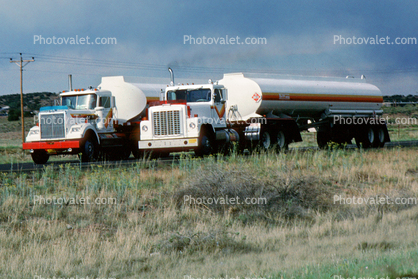 Gas Tanker Trucks, Interstate Highway I-40, White Motor Company, International Trucks
