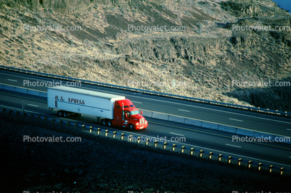 Kenworth, Columbia River Valley, Interstate Highway I-90, Semi-trailer truck, Semi