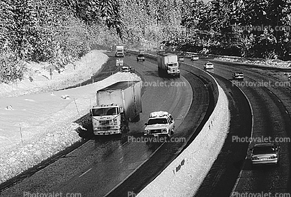 Interstate Highway I-80, Semi-trailer truck, Semi