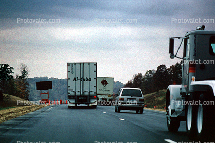 Interstate Highway I-64, Semi-trailer truck, Semi