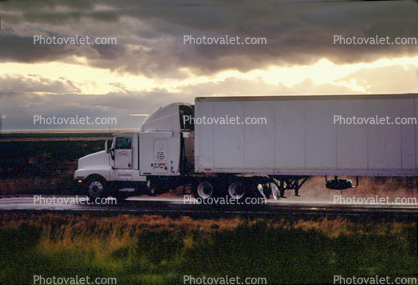 near Alamogordo, highway-54, road, Kenworth, Highway, Semi-trailer truck, Semi