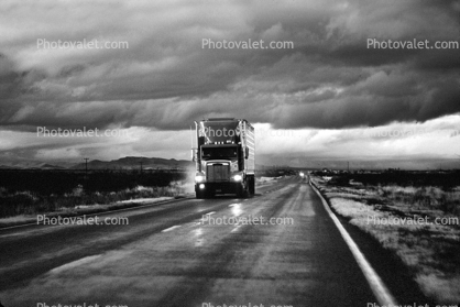 Freightliner, near Alamogordo, highway-54, road, highway, Semi-trailer truck, Semi