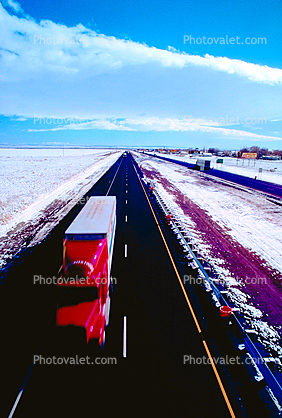 Moriarty, Interstate Highway I-40, Semi-trailer truck, Semi