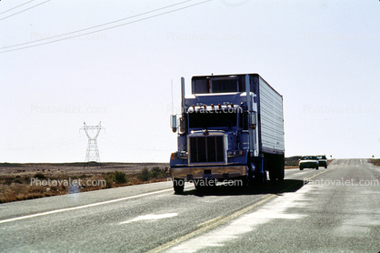 Peterbilt, southwest of Mesa Verde National Park, Highway 160, road, highway, Semi-trailer truck, Semi
