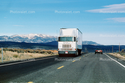 north of Panguitch, Highway-89, Semi-trailer truck, Semi