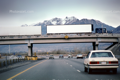 south of Salt Lake City, Interstate Highway I-15, Semi-trailer truck, Semi
