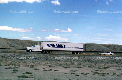 Wal-Mart, east of Green River, Interstate Highway I-70, Semi-trailer truck, Semi