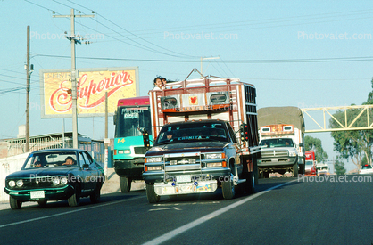 Chevy, Chevrolet, Truck, Mexico, Highway, Road