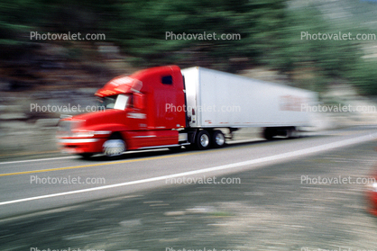Semi-trailer truck, Semi, Highway 395