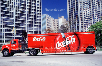 Coca Cola, Lincoln Park, Chicago, Semi-trailer truck, Semi