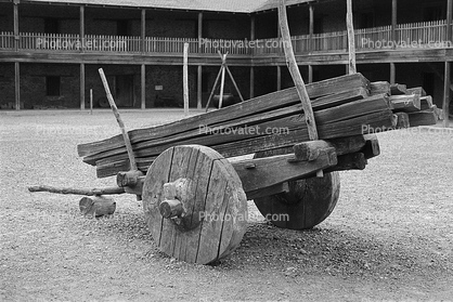 Petaluma Adobe State Historic Park, Wooden Cart, Lumber, Axle, Wood Wheel