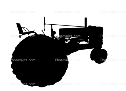 farm tractor silhouette, logo, shape