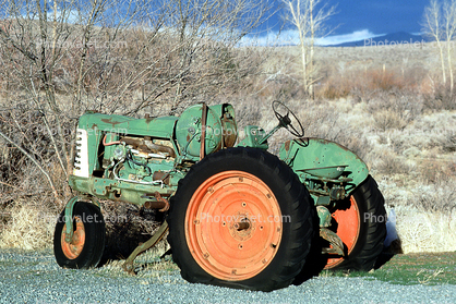 north of Carson City, farm tractor