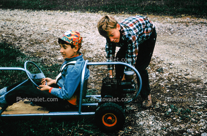 Boys with their Go-kart, 1950s