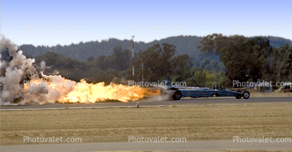 smoke, jet, exhaust, flames, power, thrust, Air Force Jet Car