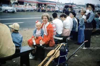 Mother with Daughter, girl, 1950s