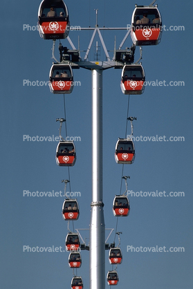 Pylon, String of Gondolas, Worlds Fair, Vancouver, 1986, 1980s