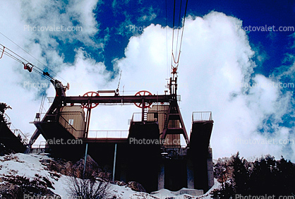 Castors and Roller systems, Sandia Peak Tramway, Mountains, Cibola National Forest, April 1990