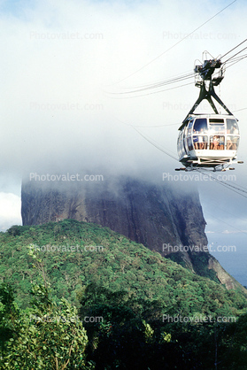 Sugarloaf Mountain Cable Car, Fog, clouds, Cableway