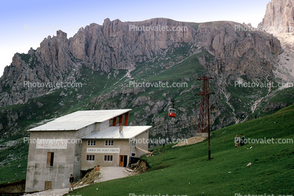 Funivia Del Sass Pordoi Building, Dolomite Mountains, Canazei