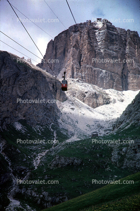 Funivia Del Sass Pordoi, Dolomite Mountains near Canazei July 1963