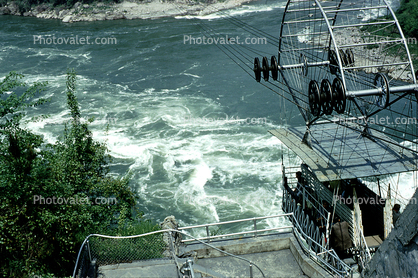 Cable Tram, Aerial Tram at Niagara Falls, Saint Lawrence River, 1940s