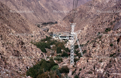Steel Truss Pylon, tower, Palm Springs Aerial Tramway, Valley Station, Terminus, August 1960