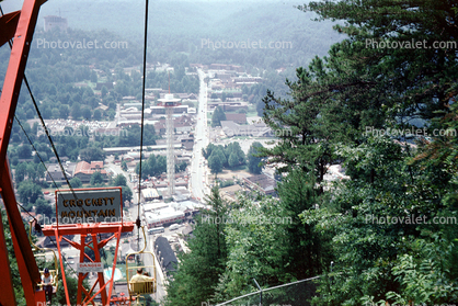 Gatlinburg Sky Lift, Crockett Mountain Chairlift, Forest