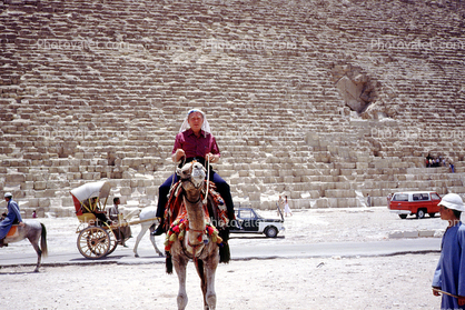Man Riding on a Camel, Great Pyramid of Cheops