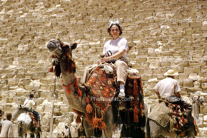 Woman Riding on a Camel, Great Pyramid of Cheops