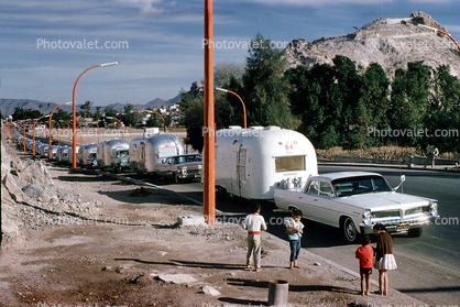 Airstream Trailers, Aluminum, Rally, Club, Car, Buick Bonneville, Vehicle, Automobile, April 1965, 1960s