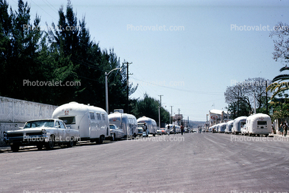 Airstream Trailer Caravan through Mexico, Car, April 1965, 1960s