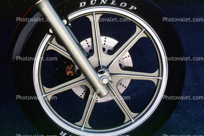 disk brake, tire, round, circular, Dunlop, Chrome, Metal Wheel