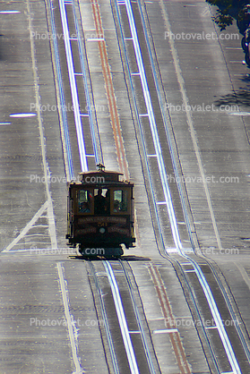 California Street Incline, tracks, Nob Hill