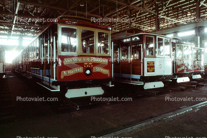 55, San Francisco Cable Car Repair Barn, Potrero Division Trolley Coach Facility, Repair Shop, Maintenance, 1983, 1980s, MRO
