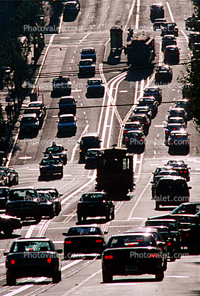 California Street, Nob Hill, Car, Automobile, Vehicle