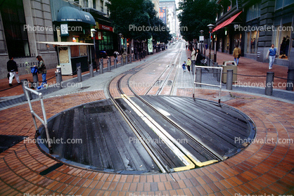 The turnabout at 5th and Market, Turnaround, Turntable, Powell Street, Tracks