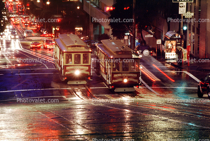 Rainy Night, California Street Incline