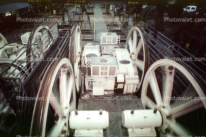 Motorized Pulleys for powering the Cable Cars, electric motor, Powerhouse