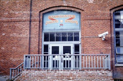 Cable Car Museum Doorway, Cable Car Barn, building, security camera, Powerhouse
