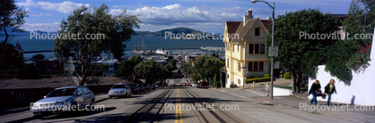 Russian Hill, Hyde Street, Panorama, incline