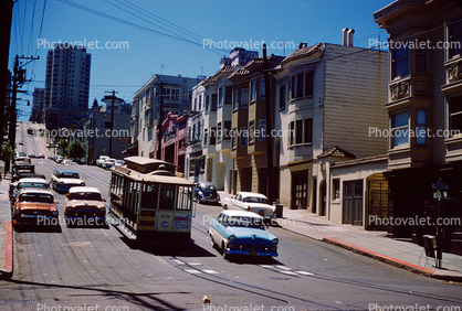 Cable Car at a Steep Street, August 1957, 1950s
