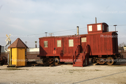 Red Caboose, Shafter Depot Museum, railroad station, building, Shafter, Kern County