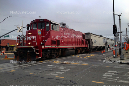 NWP 2009, Northwestern Pacific Diesel Locomotive, RailPower RP20BD, 4th Street Petaluma