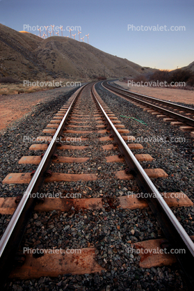 The lonesome Railroad tracks, ties, rail