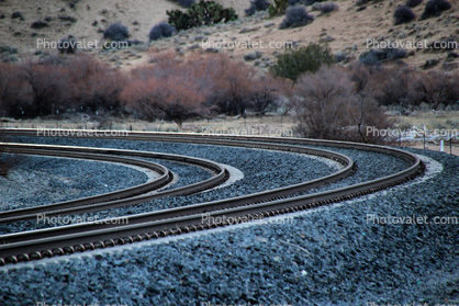 Curve in the railroad tracks