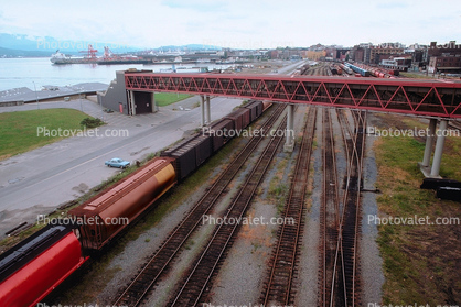 Rail, Train Tracks, Railroad Tracks, cock, harbor, overpass walkway