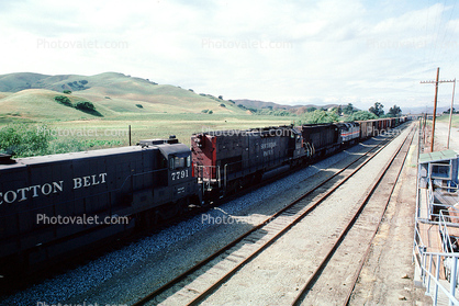 Southern Pacific, Cotton Belt CB 7791, Central California, 2 May 1986